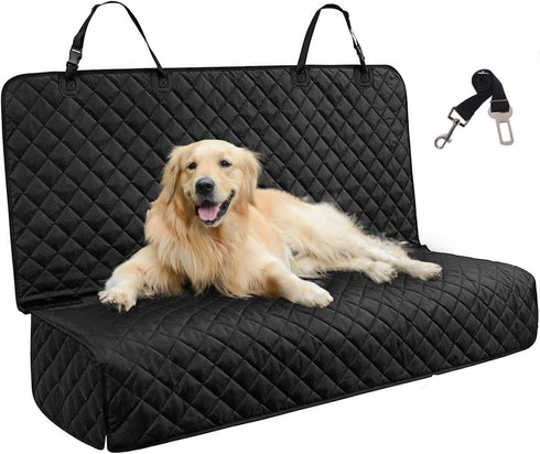 JSTHT Dog Car Seat Cover for Back Seat Waterproof Bench Seat Cover