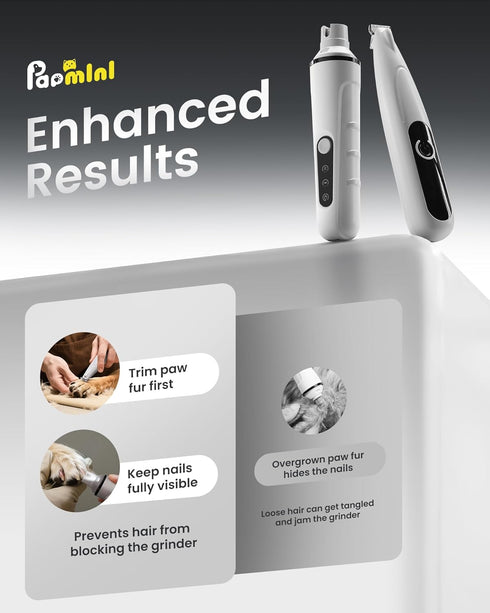2 1 Trimmer, Trimmers PAPMINI in Dog Nail Grinder Quiet and Dog Paw Powerful Painless Electric Dog Nail for Large