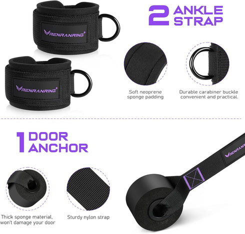 Pilates Bar Kit with Resistance Bands - Multifunctional Pilates Bar for Women & Men, Heavy-Duty Metal Adjustment Buckle.