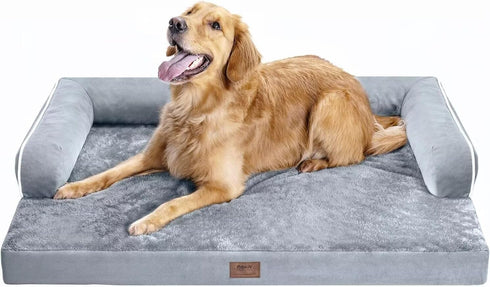 Large Orthopedic Dog Bed, Washable Memory Foam Couch Sofa for Medium XL XLarge Big Dogs with Removable Cover