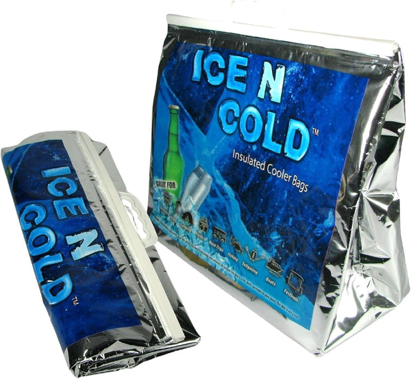 ICE N COLD Insulated Cooler Bag - Large 35 lbs Capacity (Pack
