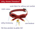 PetSoKoo Cute Bowtie Cat Collar with Bell, Red - Japanese Stylish Bowknot & Fish Charm, Safety Breakaway
