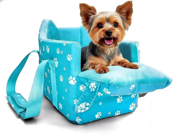 Cullaby Center Console Dog Car Seat for Small Dogs Under 15lbs,Detachable Washable