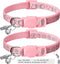 2 Pack Breakaway Cat Collars & Name Tags, Reflective Kitten Collar with Bell, Adjustable 7''-12'', Pet Supplies