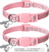 2 Pack Breakaway Cat Collars & Name Tags, Reflective Kitten Collar with Bell, Adjustable 7''-12'', Pet Supplies