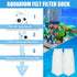 7 Inch Rectangle Filter Sock - 8 Pcs Saltwater Aquarium Filter Bags 200 µm Accessories for Fish Tank