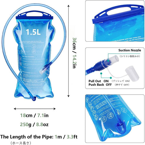 JEELAD Running Hydration Vest Backpack Pack, BPA-Free Leak-Proof Running Water Bottles for Marathon Biking Hiking