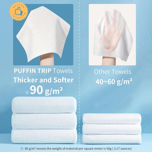 28 15''x10'' Disposable Face Towels PCS Larger Thicker Compressed Towels Magic Washcloths Coin Tissue Reusable