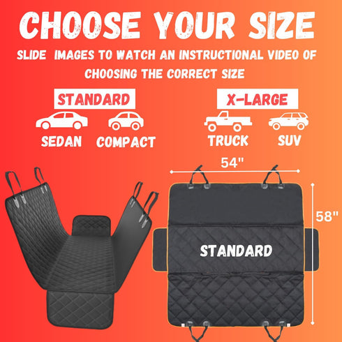 Hammock Doggie World Dog Car Seat Cover for Back Seat for Cars & SUVs - Durable Pet Car Seat Cover Backseat Protector
