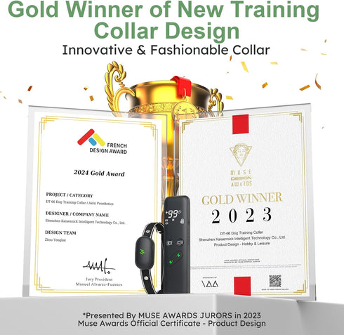 Dog Shock Collar, Electric Training Collar with Remote, 1600FT, Waterproof with 3 Training Modes for All Breeds