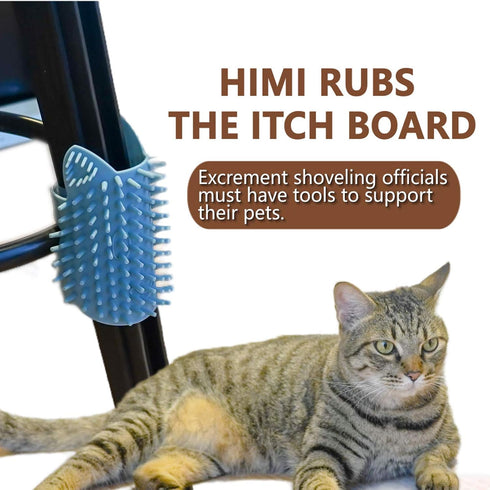 Cat Pet Self Grooming Comb Brush, Multi Functional Corner Massage Glove Tool for Kitten Puppy Relaxing with Catnip