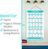 Vive Yoga Poster - Poses for Beginners and Experts, Double Sided Laminated Flow Chart for Home Gym