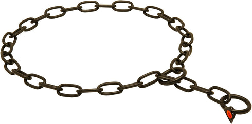 Herm Sprenger Black Stainless Steel Medium Link Chain Collar - 3.0 mm x 22 inches