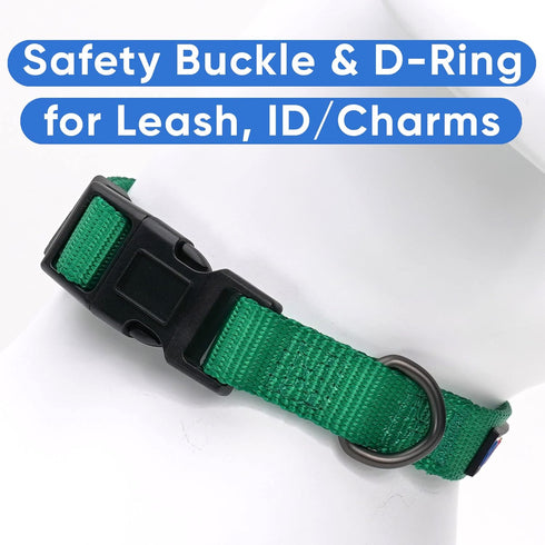 Pawtitas Adjustable Dog Collar for Large Dogs - Heavy Duty Waterproof Collar with Quick-Release Buckle