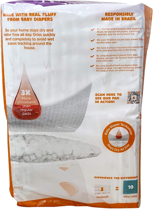 23.5" 22", 10 WizSmart Heavyweight Dog Pee Pads for Large Dogs, Puppies, Seniors Ultra Absorbent, Leak Proof, Odor