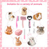 8 Pcs Dog Brush Grooming Kits, Self Cleaning Kit with Nail Clipper, Flea Comb, Bath Brush, and More, Pink