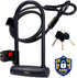 Sigtuna Bike U Lock, Extra Long Heavy Duty Anti Theft, 16mm Bicycle Lock with Shackle, Mounting Holder, and 4ft Cable