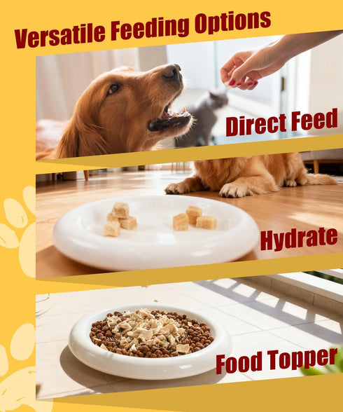 4.6oz Freeze Dried Chicken Dog Treats Cat Treats, Single Ingredient Raw Chicken Pet Treats, Food Topper, Training