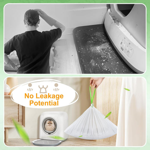 80 Count MW-SC01/SC02/SC09/ SC01-Y,Thick Bags,18" 12.6" Cat Litter Box Liners, Compatible with Meo Want Heavy Duty