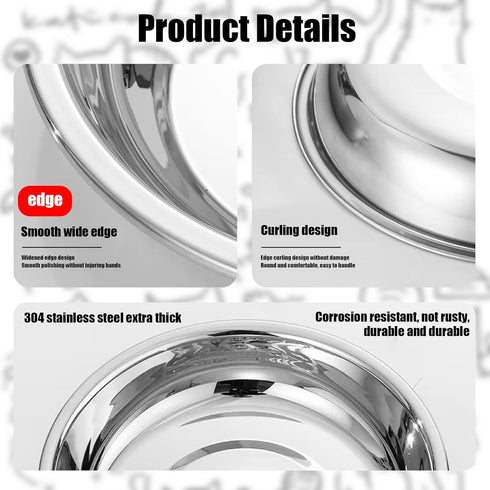 4 Pcs Stainless Steel Cat Bowls, 7.1 Inches Metal Cat Food Bowls, Whisker Fatigue Shallow Dish, Elevated Food Bowls for