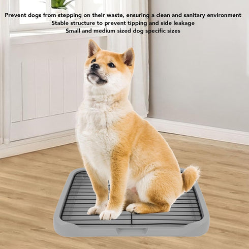 Fockety Dog Potty Tray, Mesh Training Toilet Potty Tray Removable Stable Structure Dog Training Toilet Potty Training