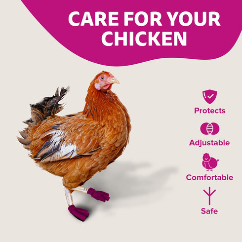 3" Chicken Shoes for Injured Feet Protective Neoprene Footwear for Chicken, Open-Toe Design for Bumblefoot Relief, Made