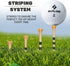 SAPLIZE Bamboo Golf Tees, Pack of 100/150, Four Size Options, Stable and Reliable Golf Tees, Available in Natural/White