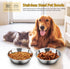 GANAZONO 3pcs Cute Small Cats Bowls, Metal Pet Food Feeder Bowls, Indoor Cat Food Dishes, Pet Water Bowls Replacement