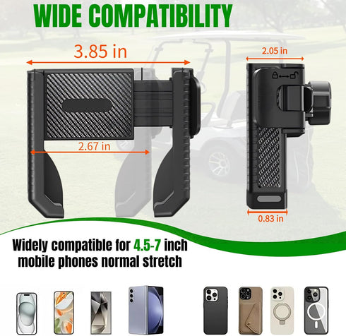 Byfowin N52 Yamaha,360 Magnetic Golf Cart Phone Holder: Magnet Golf Cart Phone Mount Compatible with EZGO Club Car