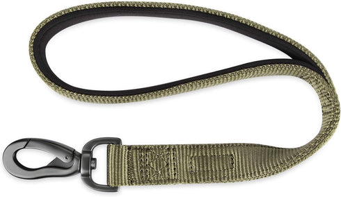 Heavy Duty Nylon Short Dog Leash with Padded Handle, Durable Training Leash for Small Medium Large Dogs (18 Inches,