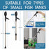 hygger Small Gravel Vacuum for Aquarium, Manual 80GPH Cleaner, Low Water Level Changer with Adjustable Length