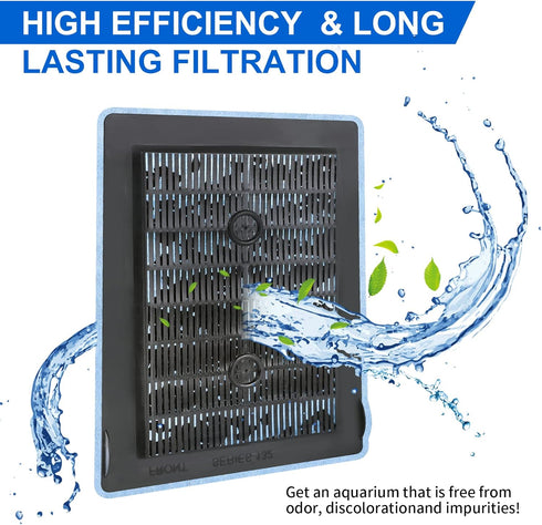 8 Pack Aquarium Filter Cartridge, Compatible for 20 Gallon Fish Tank, Power Filter Replacement for EZ-Change