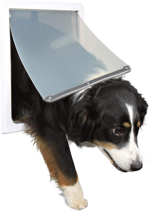 TRIXIE 2-Way Locking Dog Door, Medium to X-Large, White