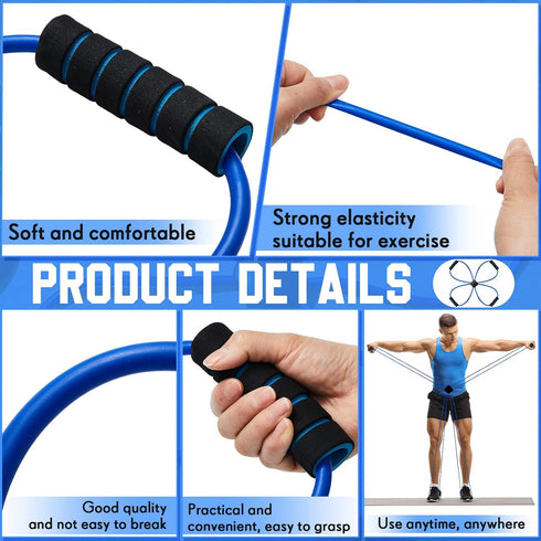 Junkin Pilates Reformer Resistance Band, Elastic Loop Tube Bands for Home Fitness Equipment for Women