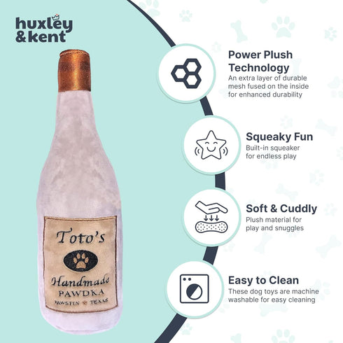 Huxley & Kent Plush Dog Toy with Squeaker - Power Plush Stuffed Toy for Dogs, Cute & Tough for Small & Large Dogs