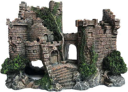 Aquarium Ornaments Resin Castle Decorations - Eco-Friendly Fish Tank Supplies