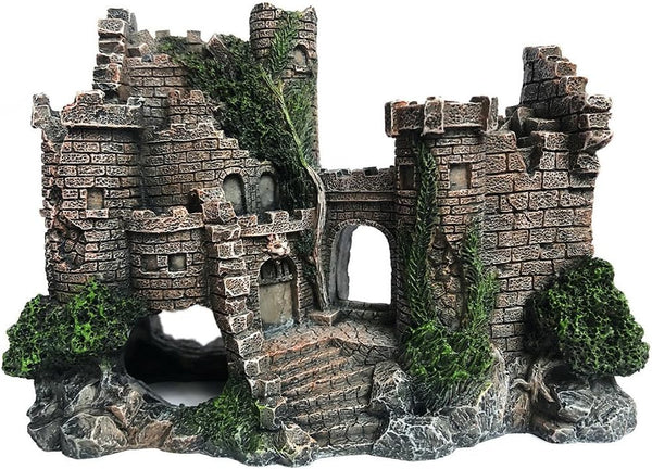 Aquarium Ornaments Resin Castle Decorations - Eco-Friendly Fish Tank Supplies