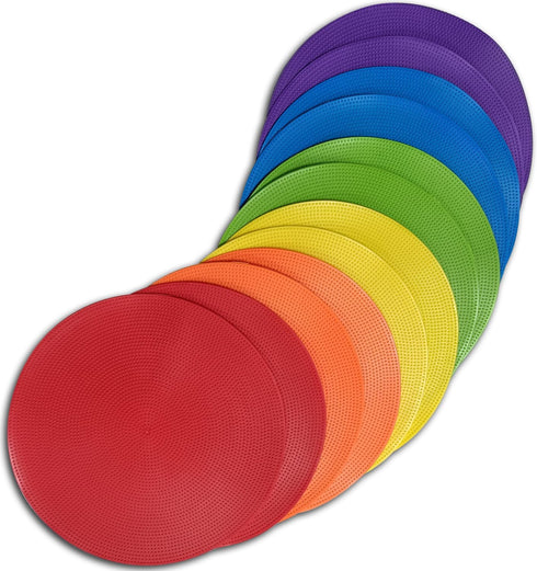 Poly Spot Markers 9 Inch, 15 Pcs Non-Slip Rubber Agility Markers for Football, Soccer, Basketball Training