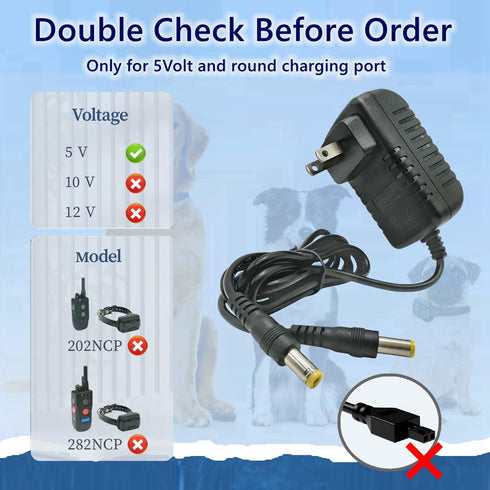 Replacement Cord for Mini Educator E Collar Charger, Dual Lead Compatible with Educator 300, 400 Series