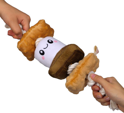 Territory S'Mores Squeaker Rope Tug Dog Toy