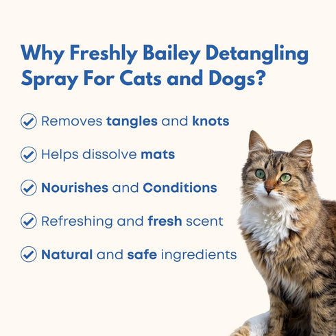 Dog Detangler Spray - Natural Pet Detangling Spray for Cats & Dogs, Leave-in Conditioner to Remove Tangles & Condition