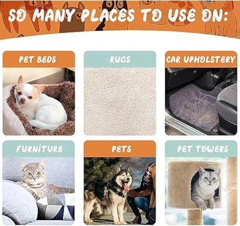 Abbylike 6 Pcs Pet Hair Remover, Gray Pumice Stone Tool for Dog Hair, Cat Fur Removal from Bedding, Couch