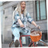 Sturdy Wicker Bike Basket Front Attached Resistant Hand-Woven Rattan Capacity Shopping and Pet Carrier Basket for Dogs