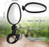 Hestya Bike Mirror, 360 Degree Adjustable Handlebar Mirror, Shockproof Acrylic Convex