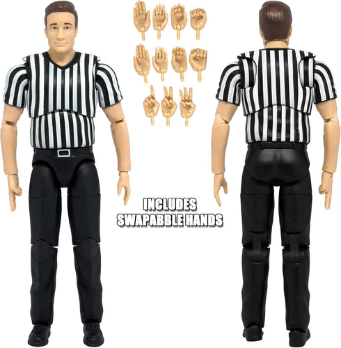 Deluxe Articulated Wrestling Referee Action Figure