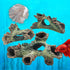 TIHOOD 3PCS Decaying Trunk Aquarium, Betta Fish Ornament, Freshwater Resin Decoration Log with Holes and Caves