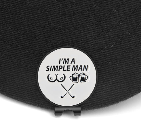 ZZHAO Golf Ball Marker with Magnetic Hat Clip, Funny Accessories, Gifts for Men, 25 MM