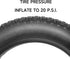 Hycline Fat Bike Replacement Tire: 20x4.0/26x4.0 Inch Puncture Resistant Folding MTB Tires for All Terrain
