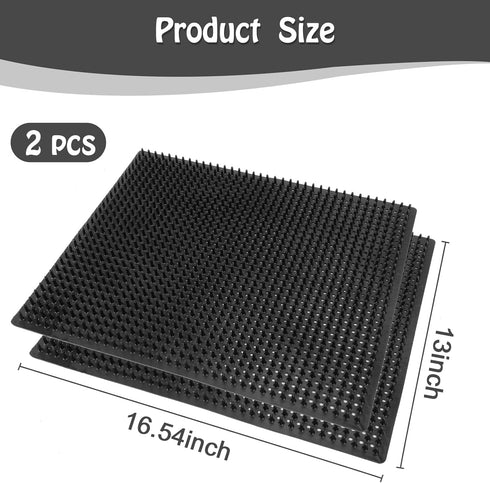 Horse Scratching Post Pad,Equine & Bovine Scratcher Panels, Soft Touch Itch Relief Pad for Small Farm Animal Goat Sheep Cow Pig-2 Pack