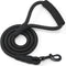 Mile High Life Dog Leash, Comfortable Padded Handle, Black Nylon Rope Heavy Duty 6 Feet Leash
